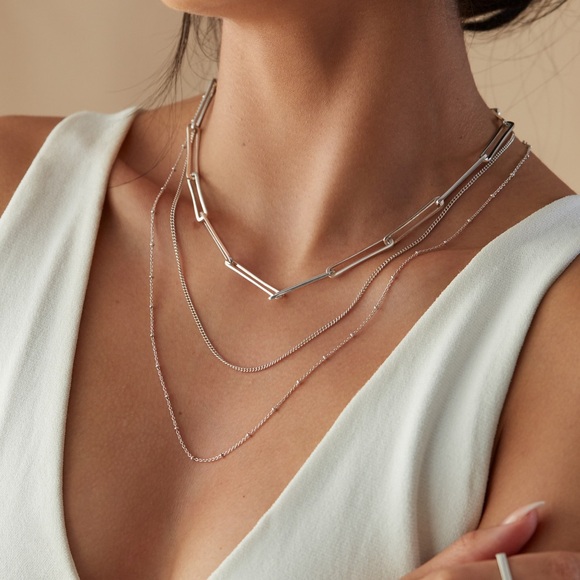 Monica Vinader NEW Alta Long Link Necklace Adjustable 43cm/17' - Picture 4 of 8